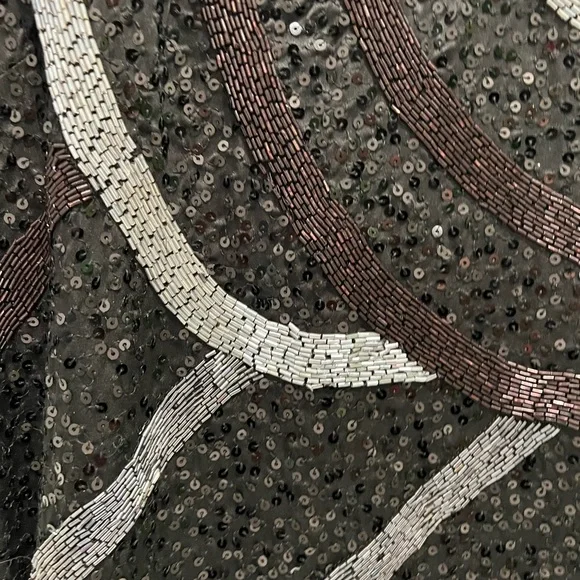 Guess Black and Silver Sequin Mini Party Dress - Picture 5 of 6